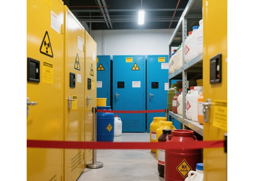இரசாயன பாதுகாப்பு: பாதுகாப்பான சேமிப்பு நடைமுறைகள் மூலம் உங்கள் பணியிடத்தில் ஆபத்துகளைத் தடுக்கிறது